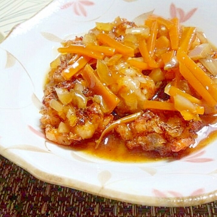 ワイルドな海老しんじょ和風あんかけ☆材料少なめ!